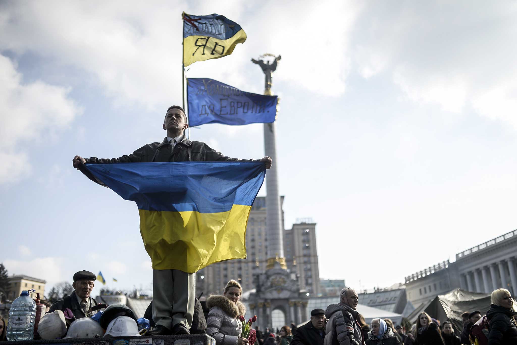 Patriotic fervour: the Maidan protests are the focal point of these diaries