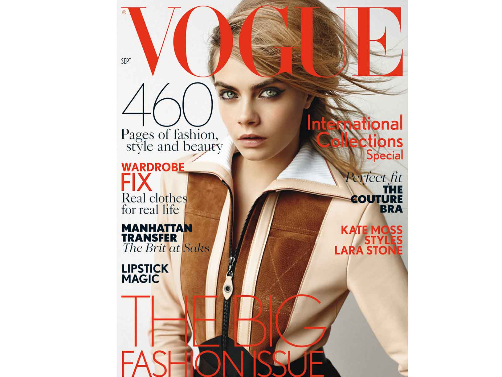 Cara Delevingne on the cover of Vogue's September 2014 issue