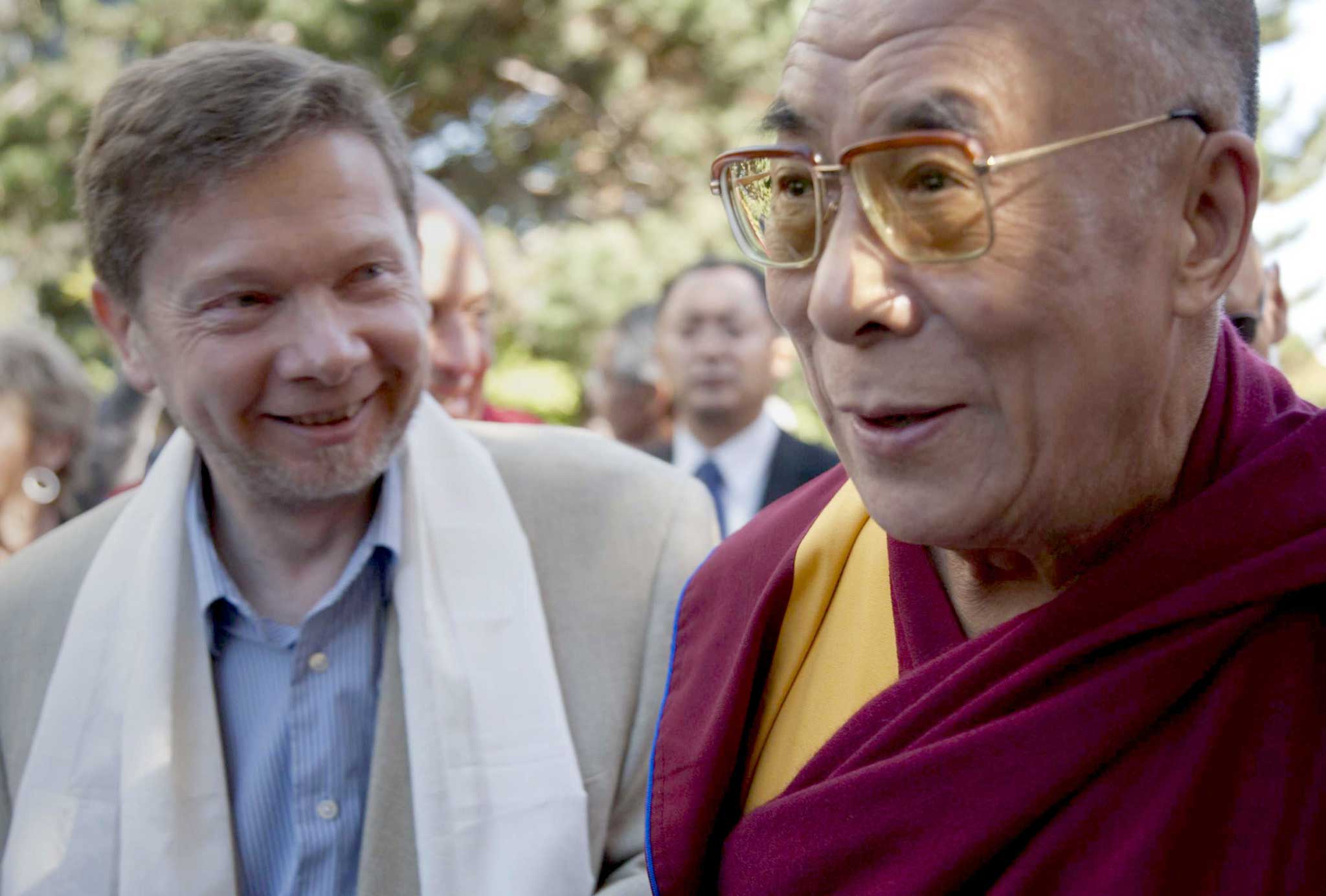 Eckhart Tolle with the Dalai Lama