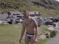 Man climbs Snowdon in a thong after losing bet