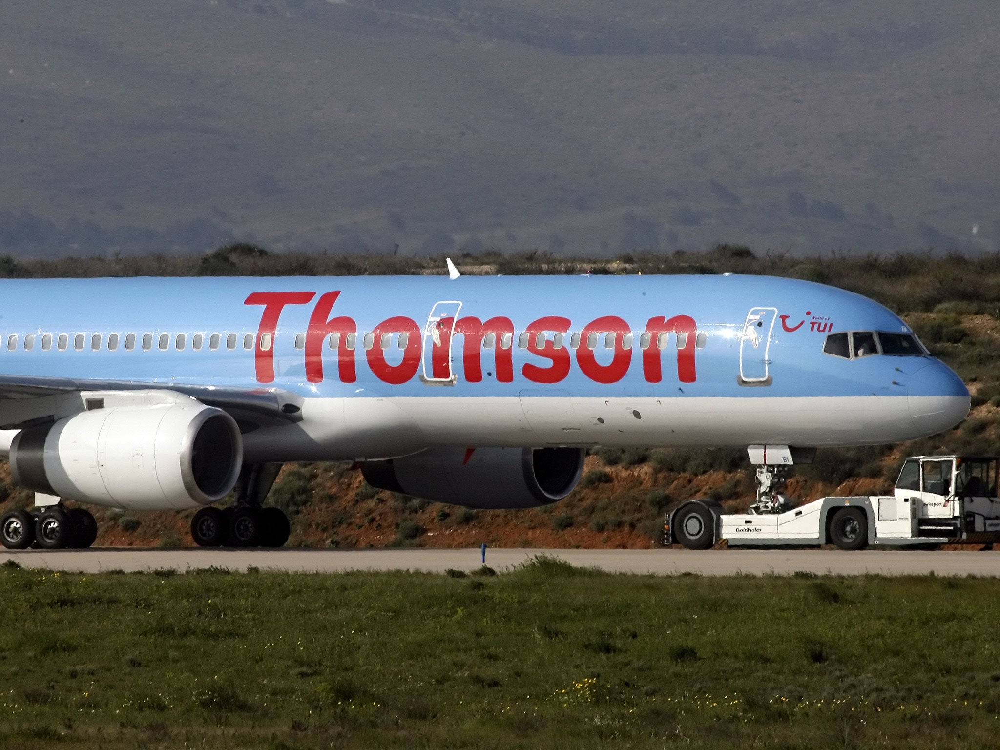 The Thomson plane reportedly evaded the missile in August