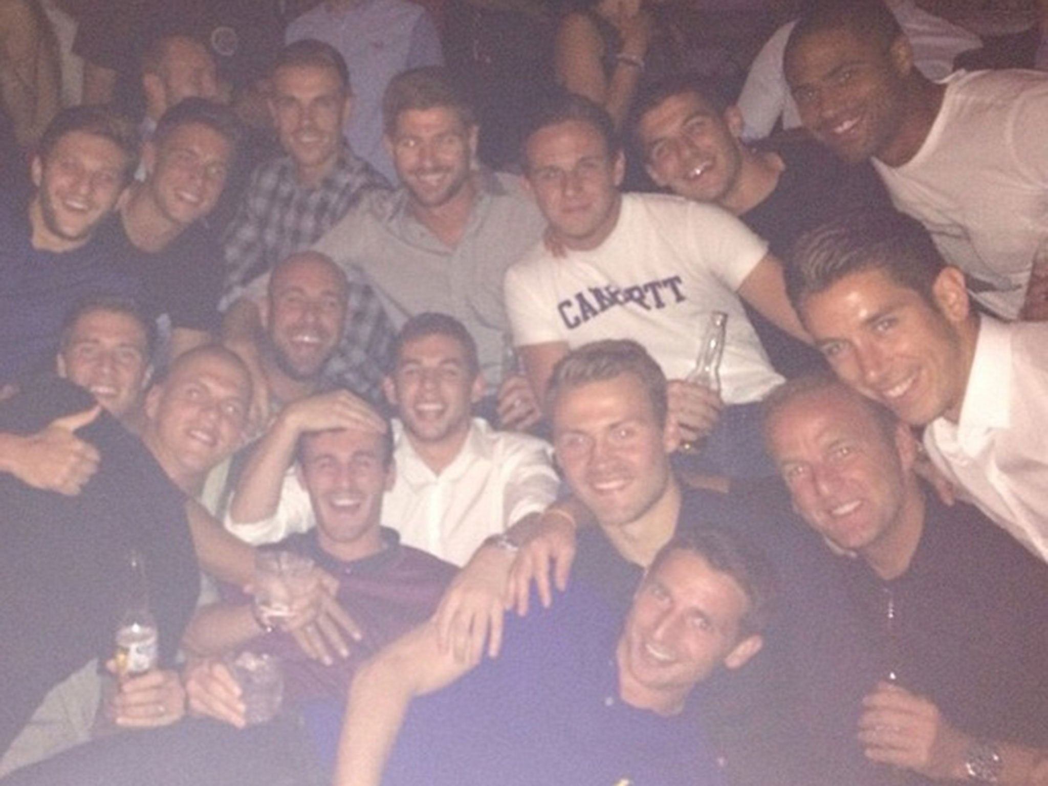 The Liverpool squad enjoying a night out in New York
