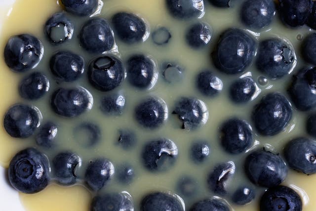Mark's iced blueberries with hot white chocolate sauce is one of the easiest desserts to prepare