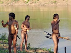 Remarkable video shows first contact between Amazon tribes and Brazilian government
