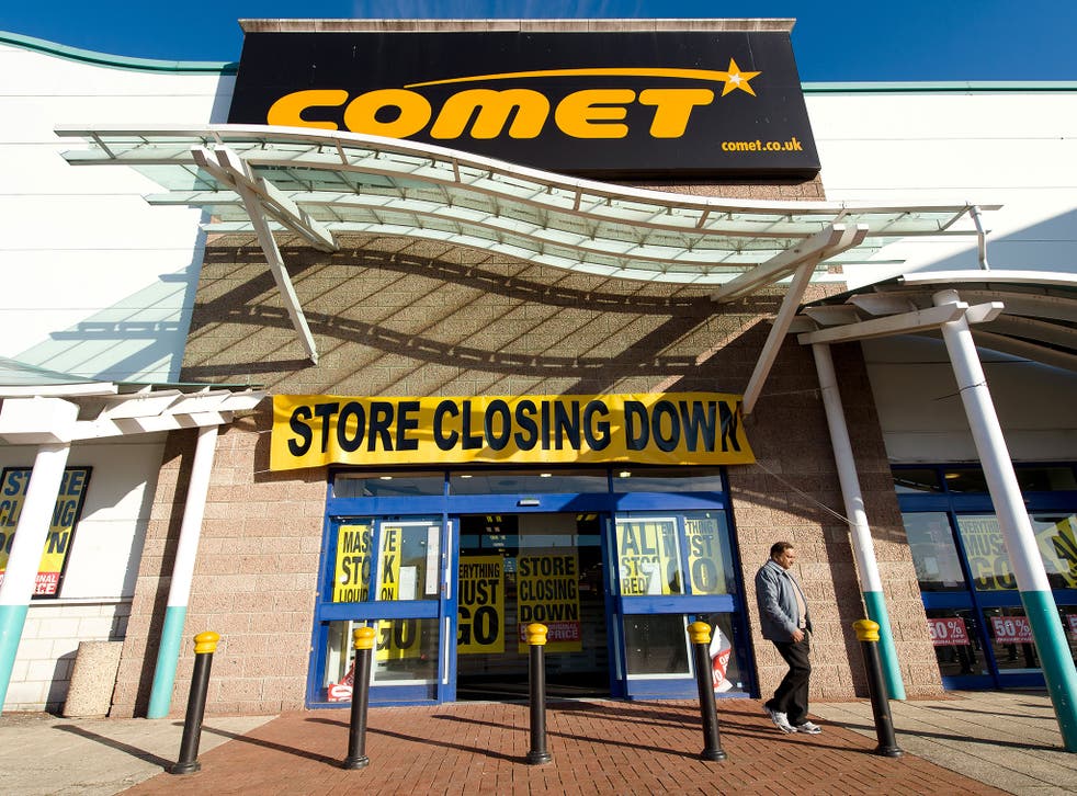 A Comet store closed down after OpCapita put the business into administration