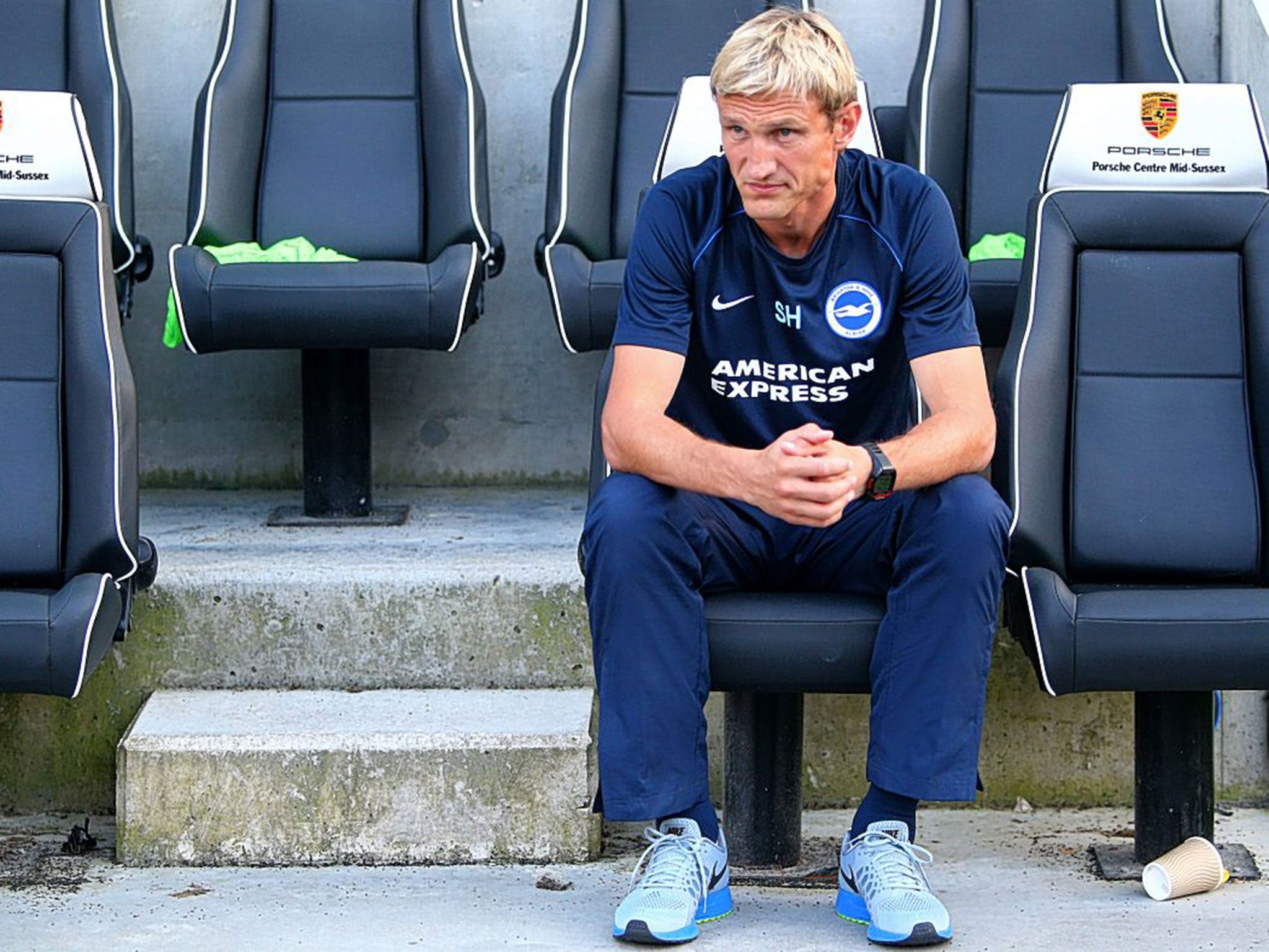 Hove into view: Sami Hyypia’s Brighton were chastened by a commanding Southampton display in a friendly last week