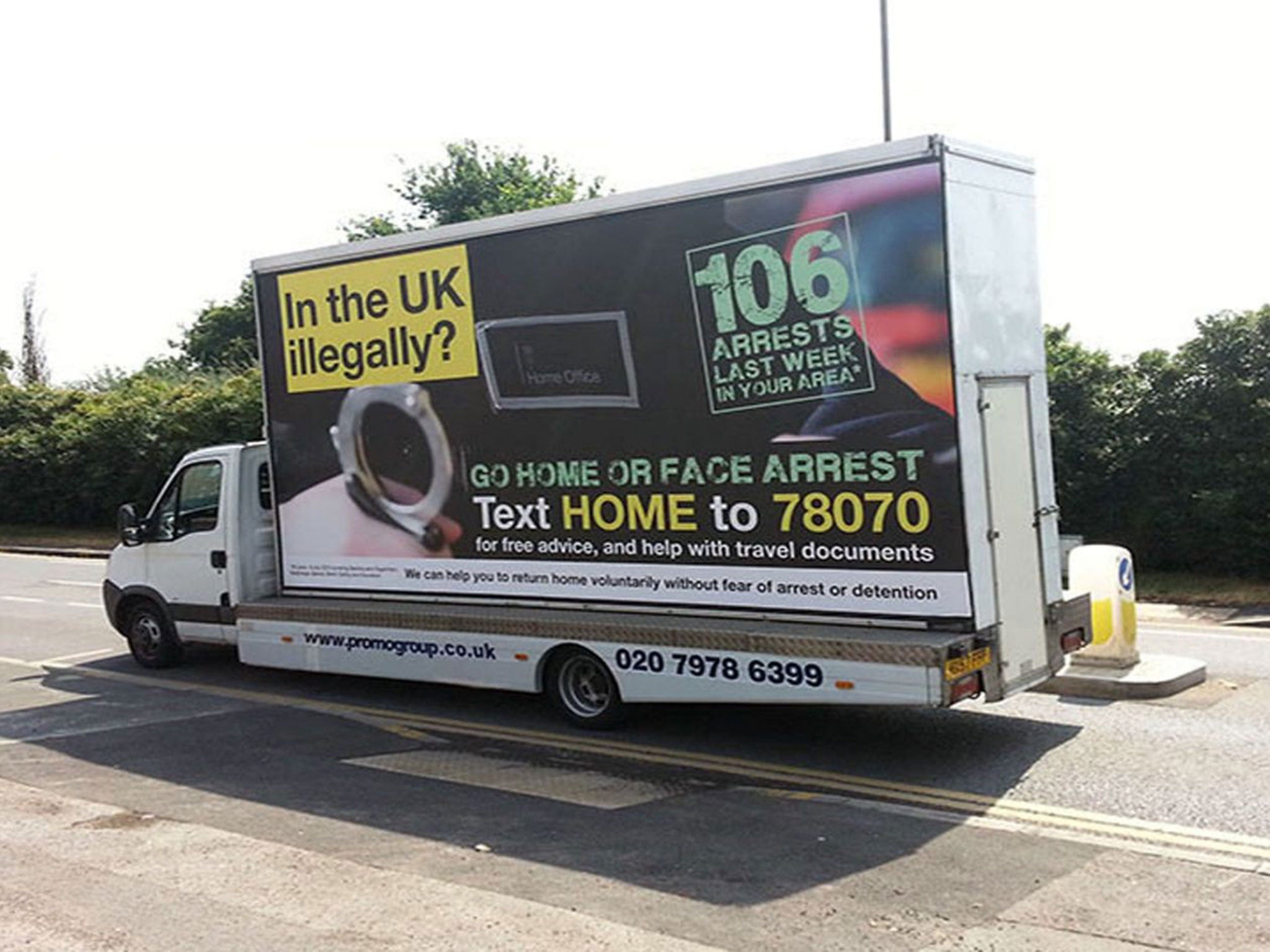 Controversial policies such as the use of billboard vans warning illegal immigrants to “go home or face arrest” has led to legal migrants being subjected to racial prejudice, the Ipsos MORI study concluded