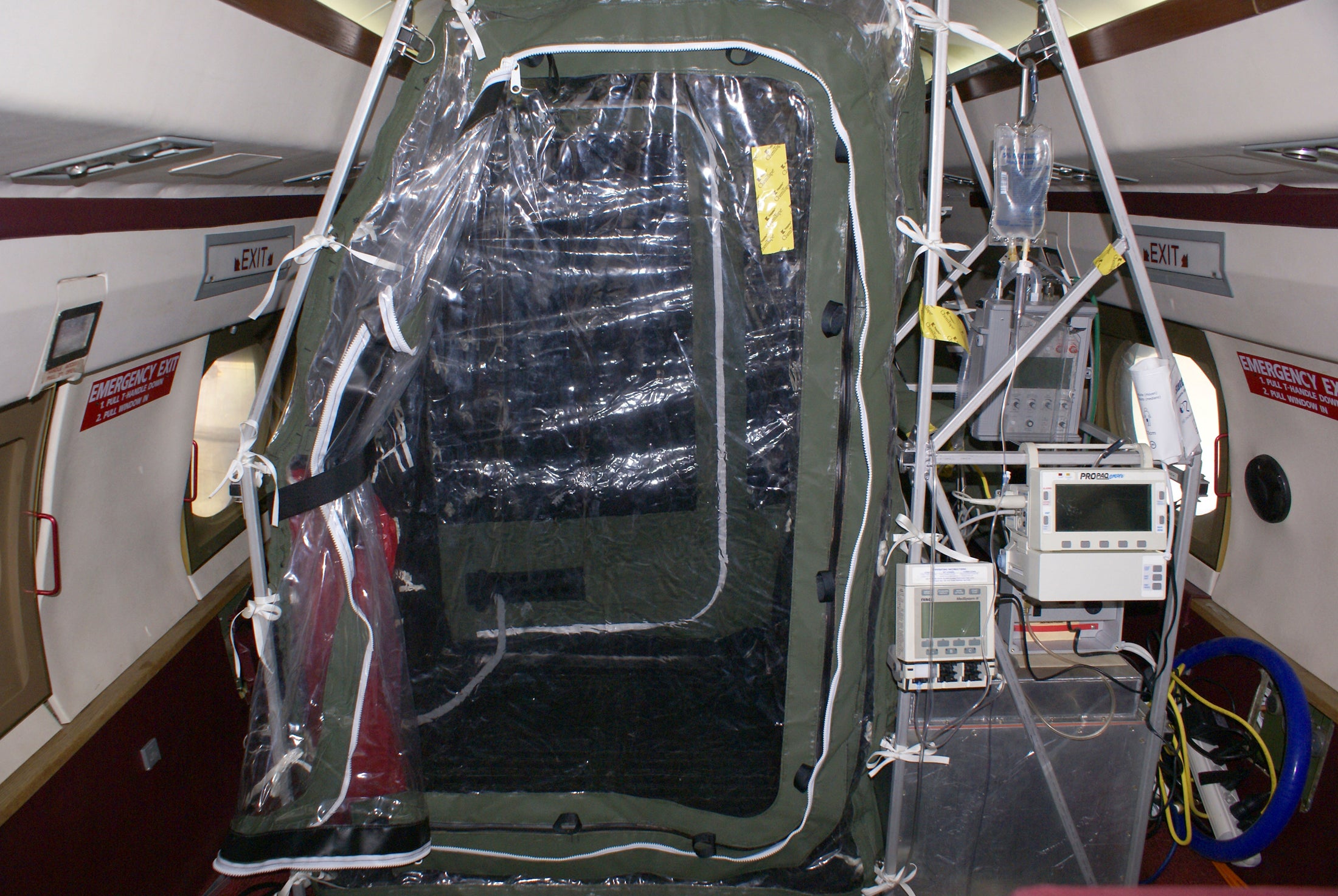 The containment device within the aircraft carrying Dr Brantly