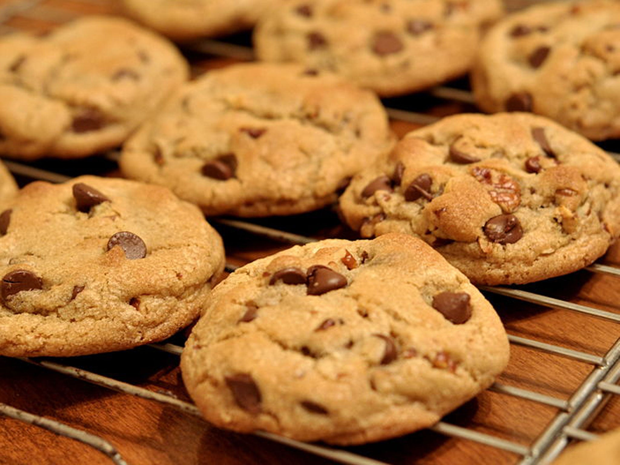 The man was caught tucking into the cookies by a startled church cleaner