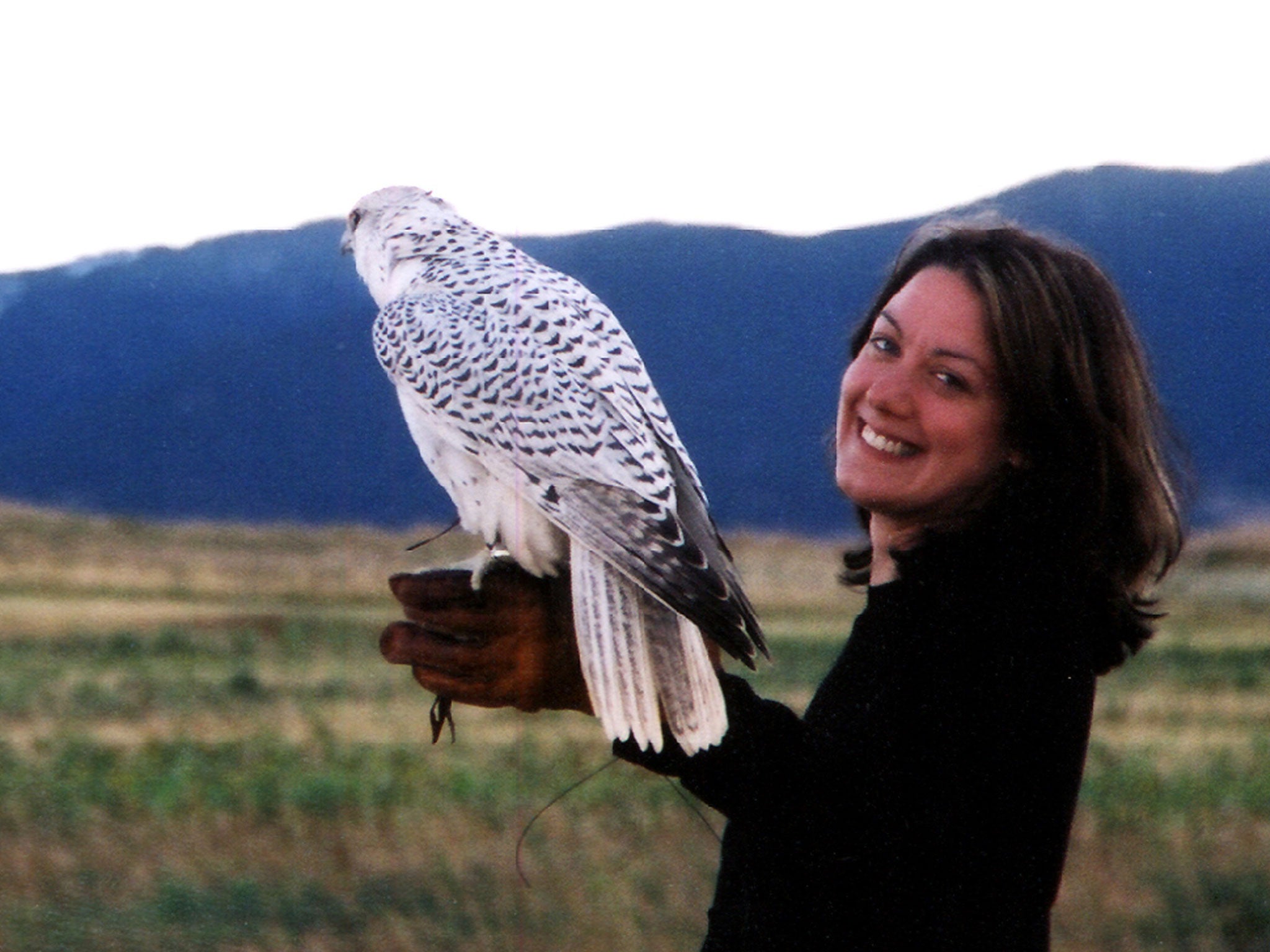 Helen with a gyrfalcon