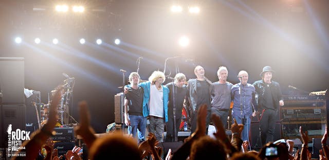Paul Weller and Tim Burgess perform at the Umbria Rock Festival