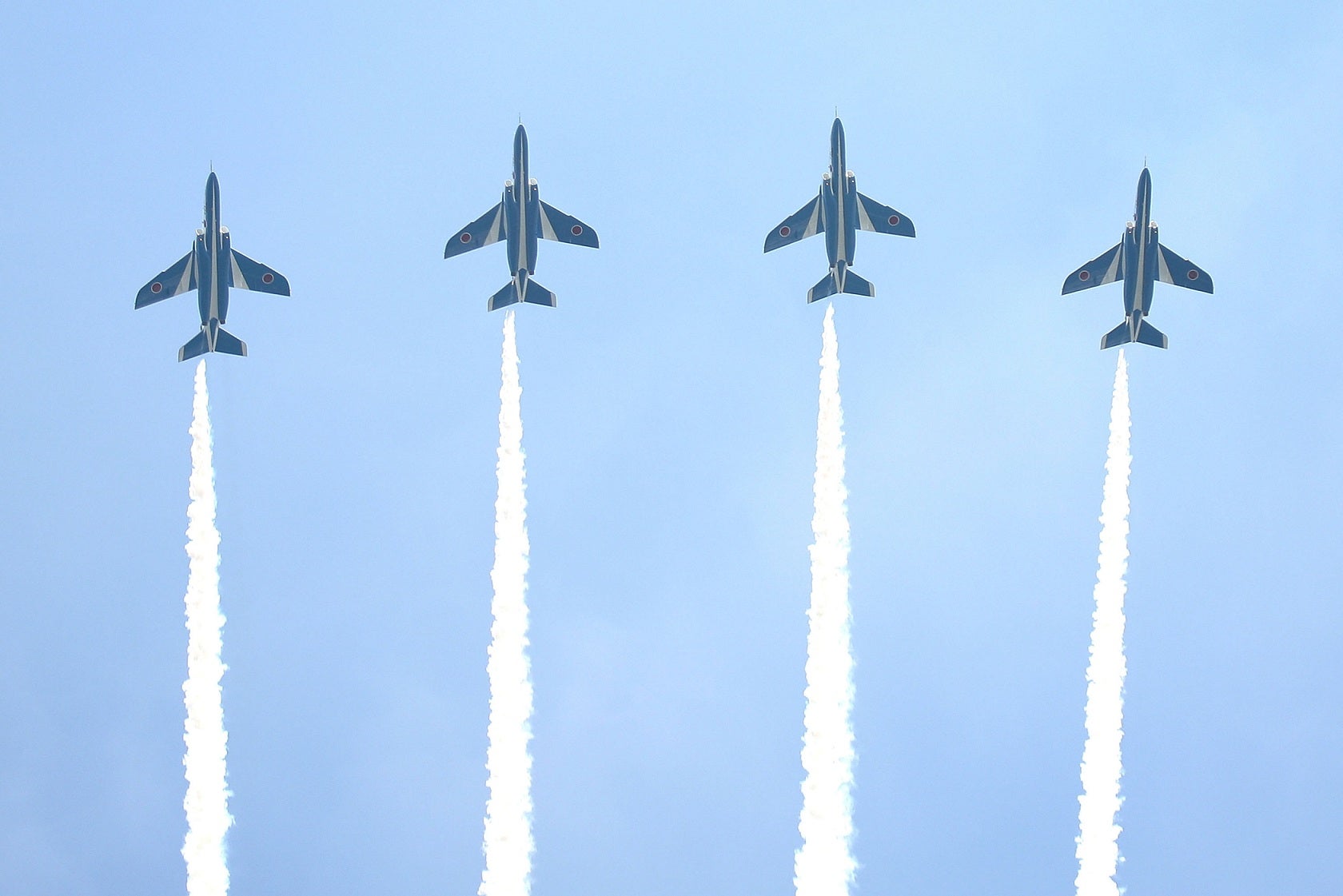 The Japan Air Self-Defense Force aerobatic team perform during the Yokohama Port Opening Festival in 2009