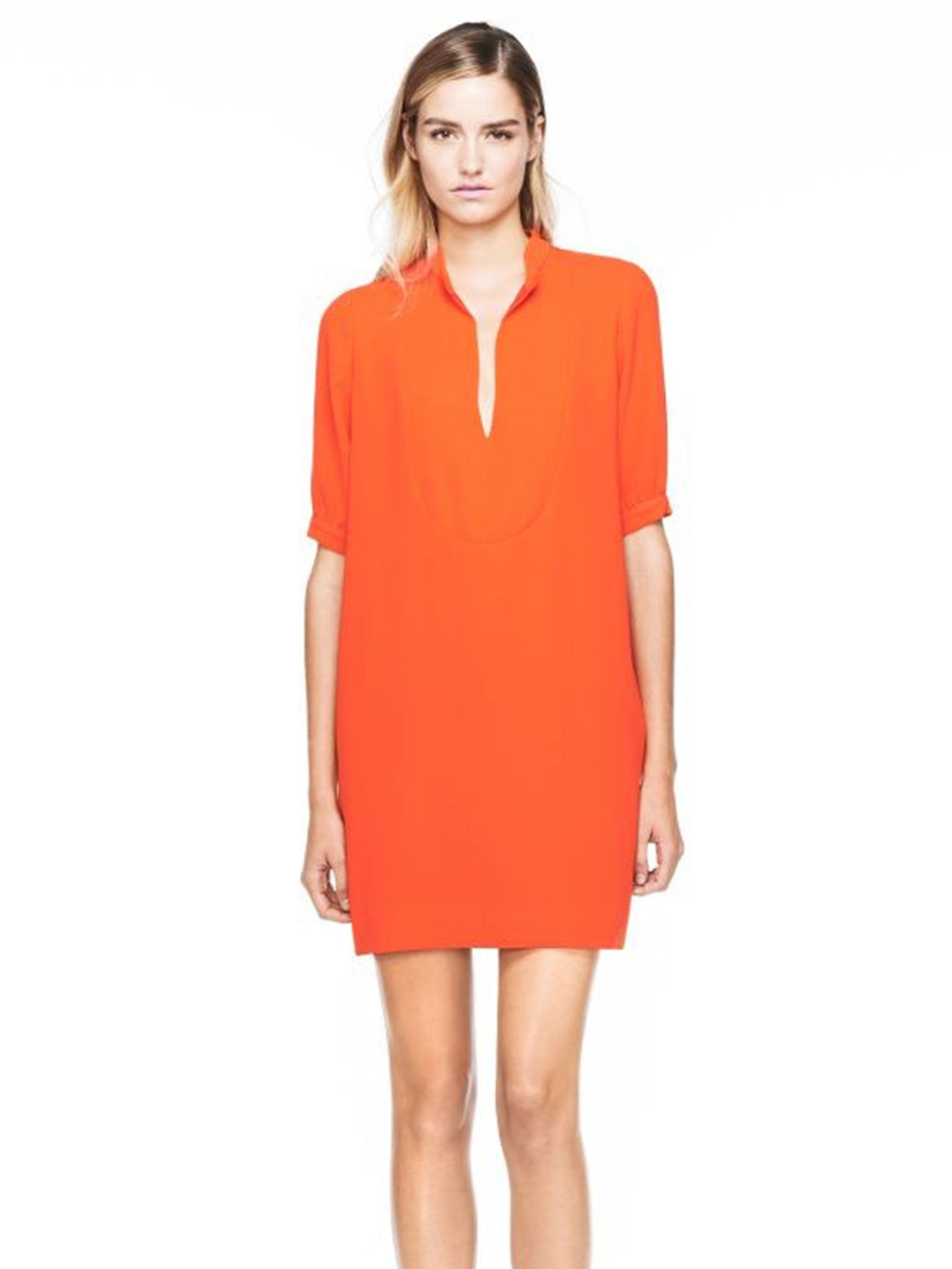 bright orange dress £88, Jcrew