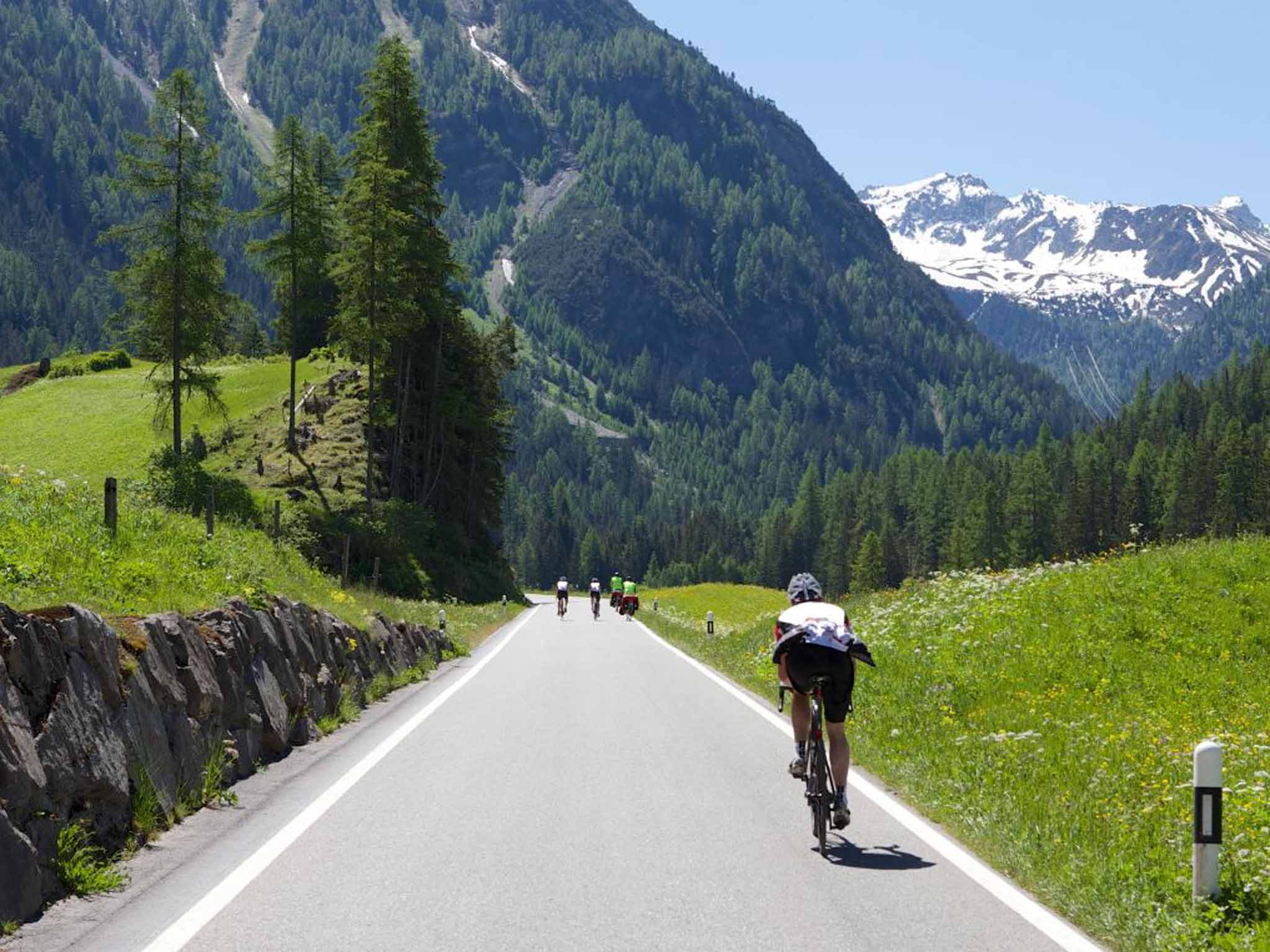 Get in gear: Cyclists test out the Etape Suisse route