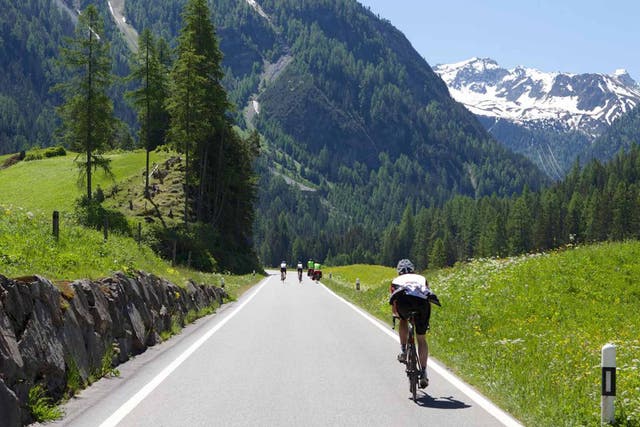 Get in gear: Cyclists test out the Etape Suisse route