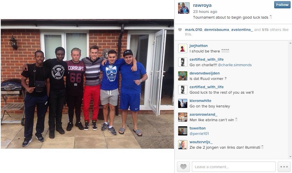 The players get ready for the tournament at Drenthe's house