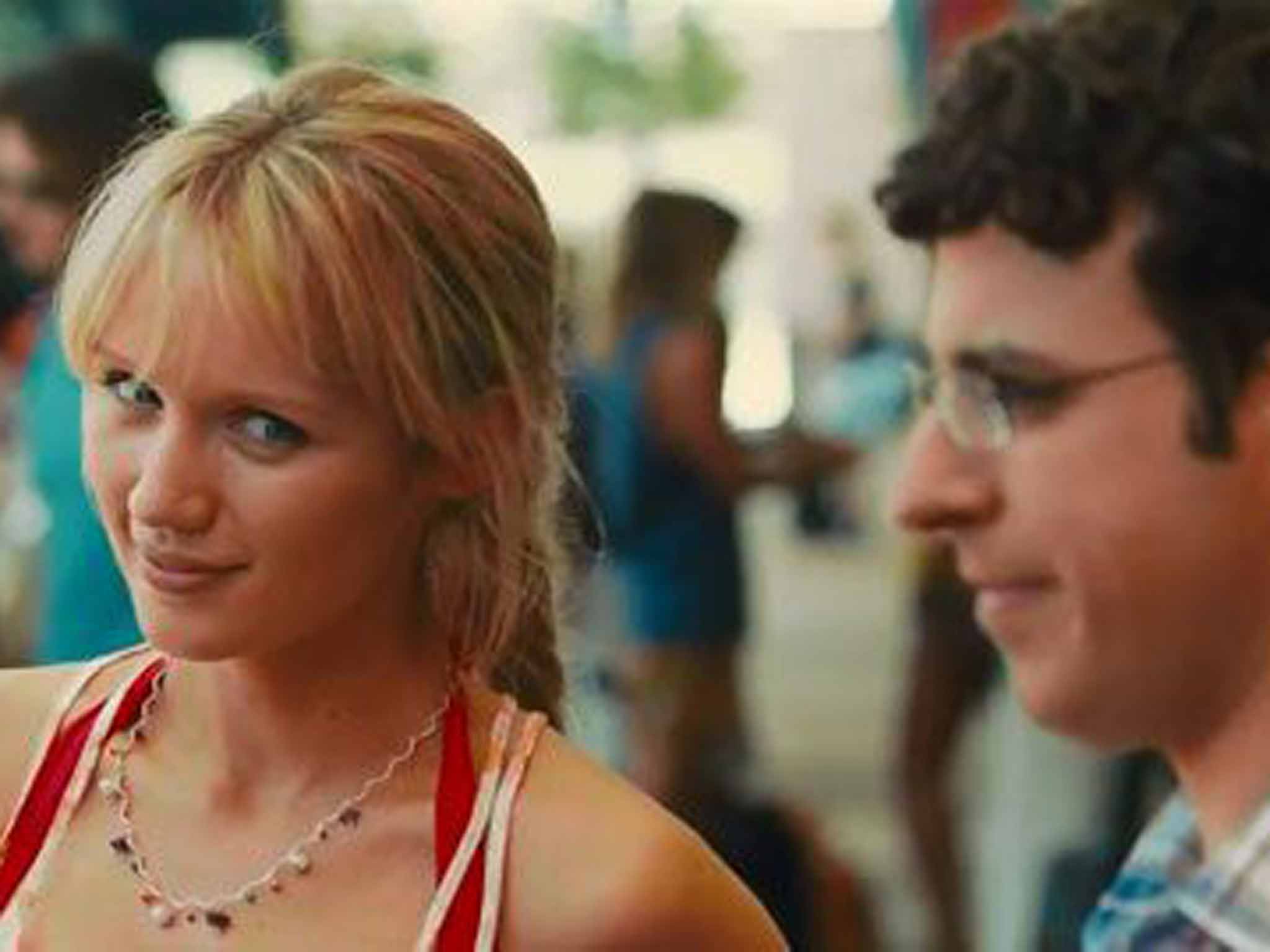 The woman in white: Emily Berrington with Simon Bird in 'The Inbetweeners 2'