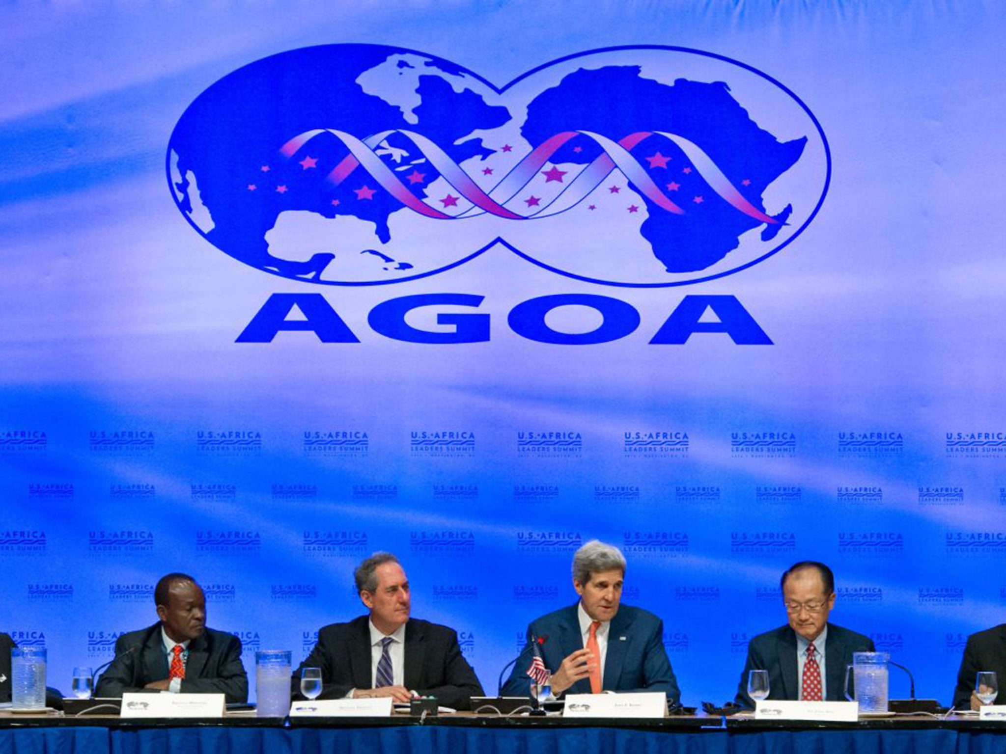 US Secretary of State John Kerry addressing the African Growth and Opportunity Act