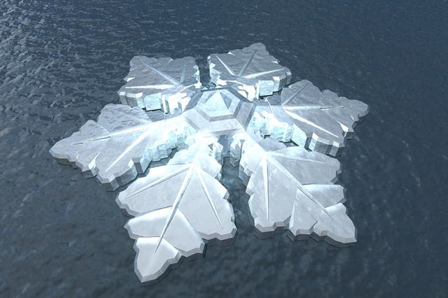 A Dutch firm is building a floating snowflake-shaped hotel to watch the Northern Lights