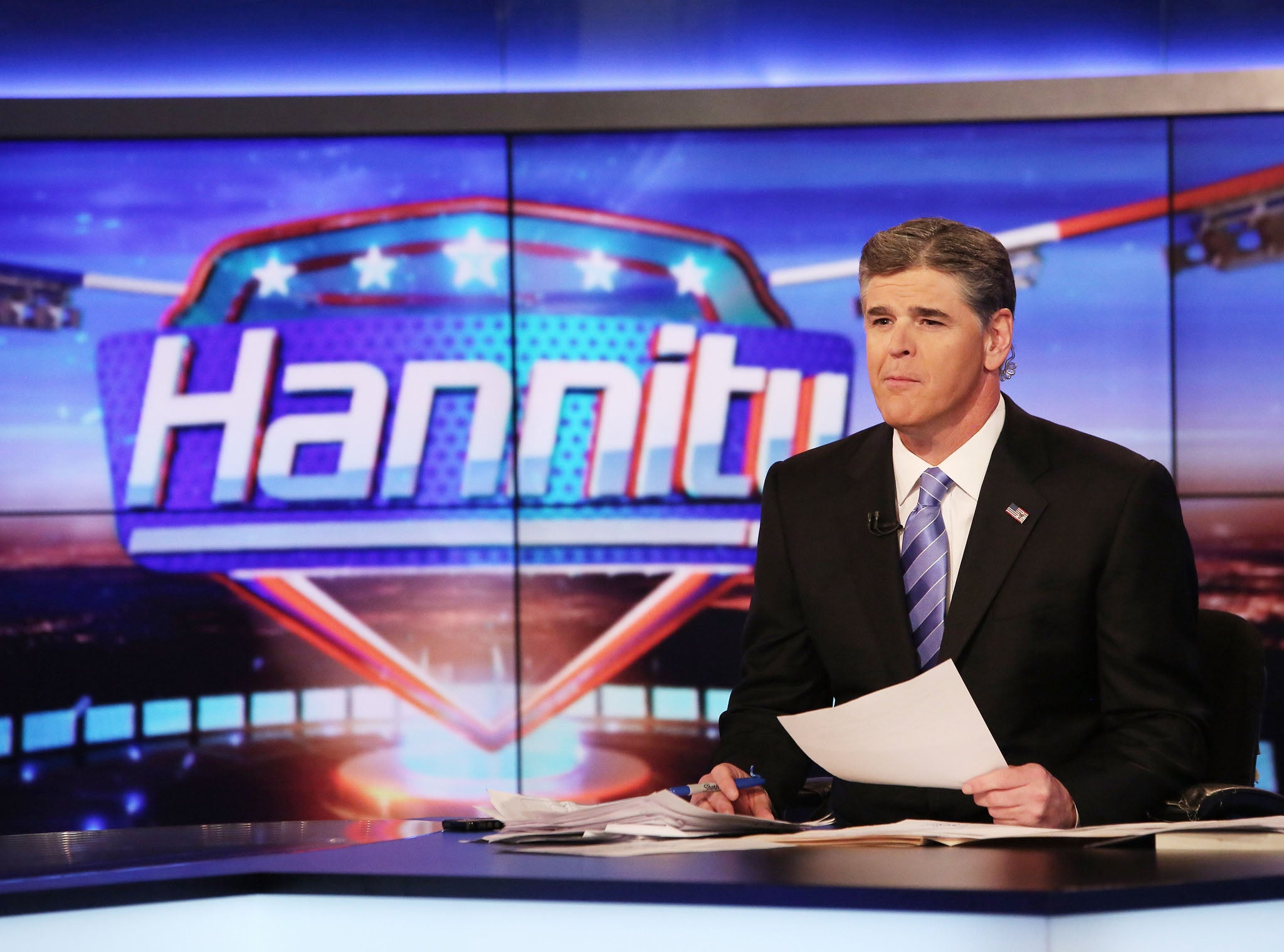 Fox News host Sean Hannity was criticised for his opinionated political coverage by veteran journalist Ted Koppel.