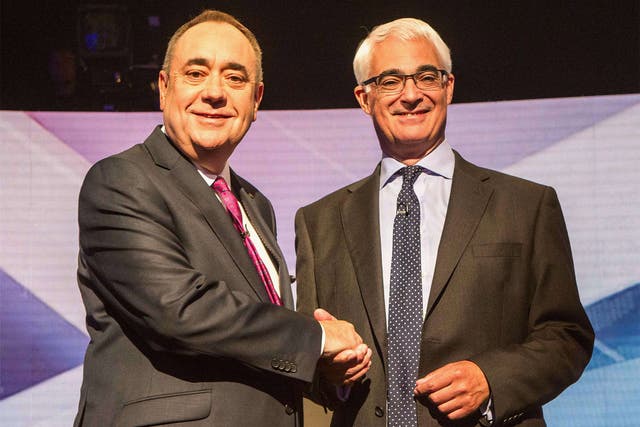 Many were unable to see Alex Salmond
and Alistair Darling debate