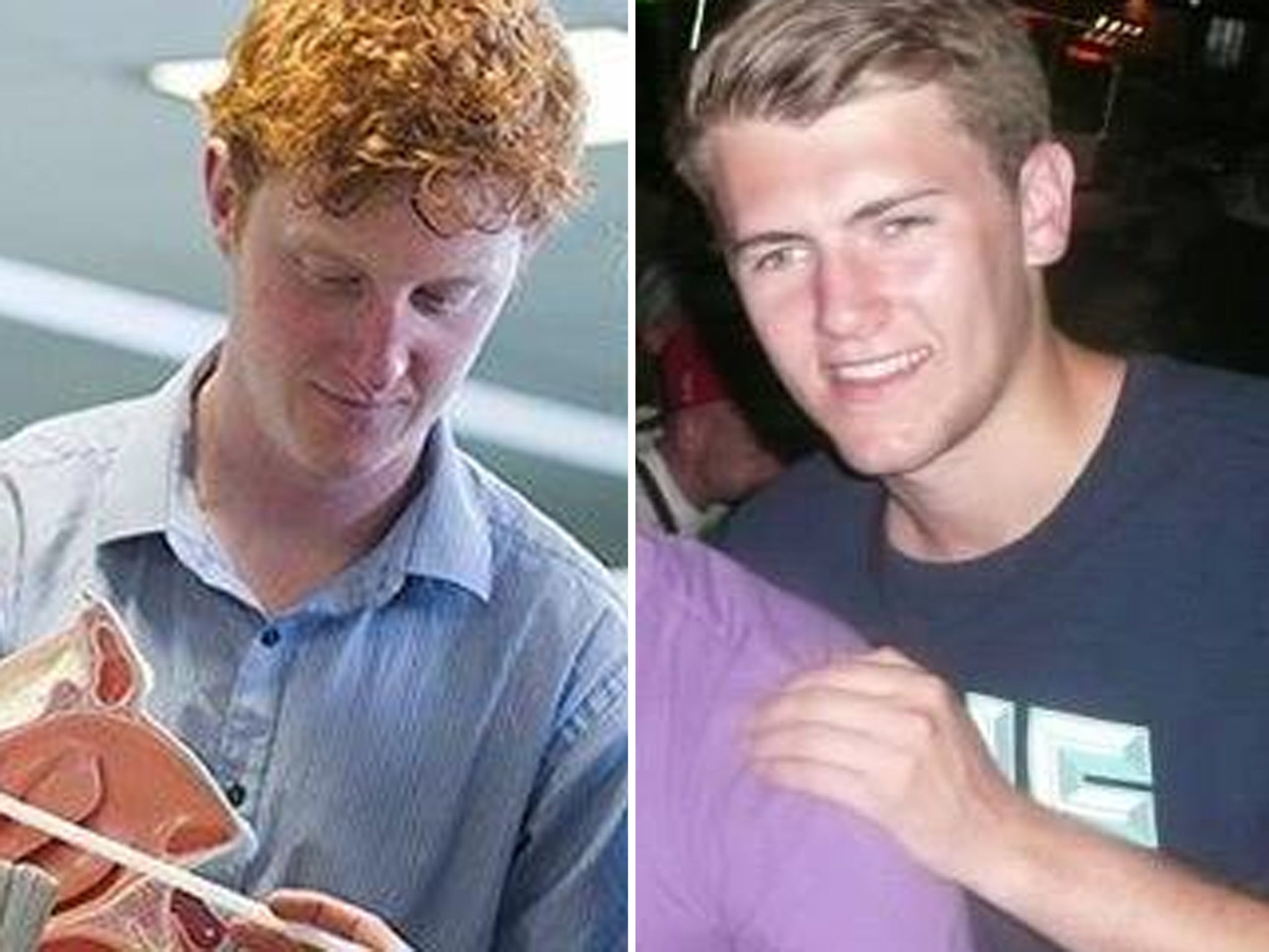 Neil Dalton and Aidan Brunger, both 22, were fourth-year medical students at Newcastle University