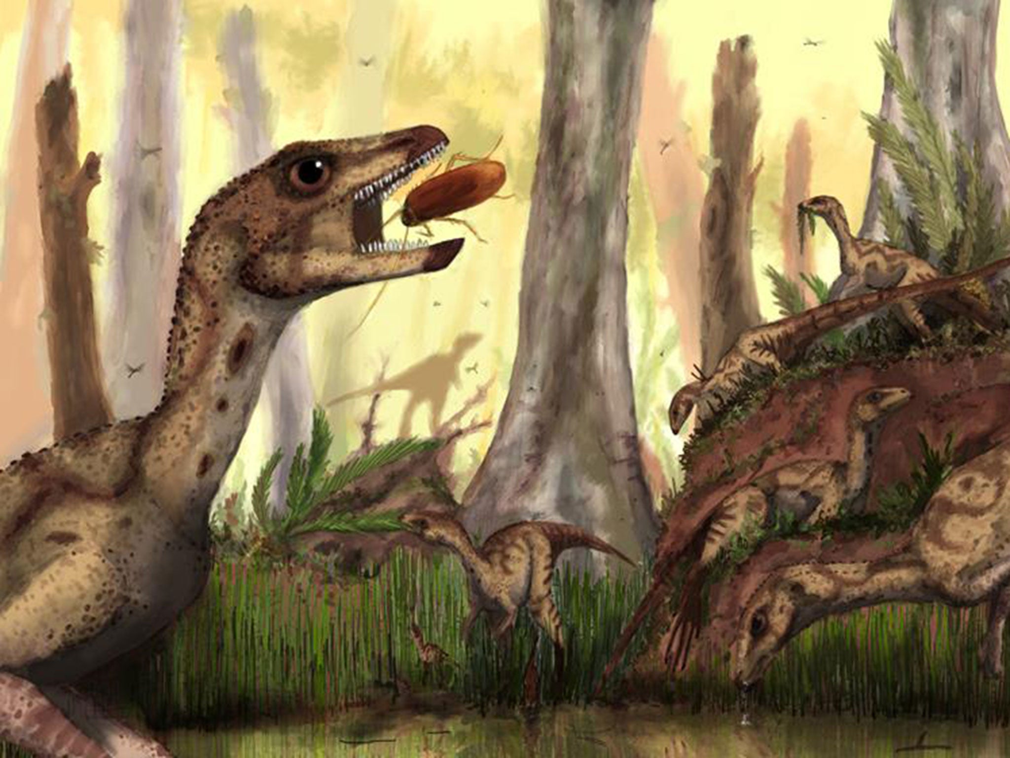 An artist's impression of the Laquintasaura dinosaur