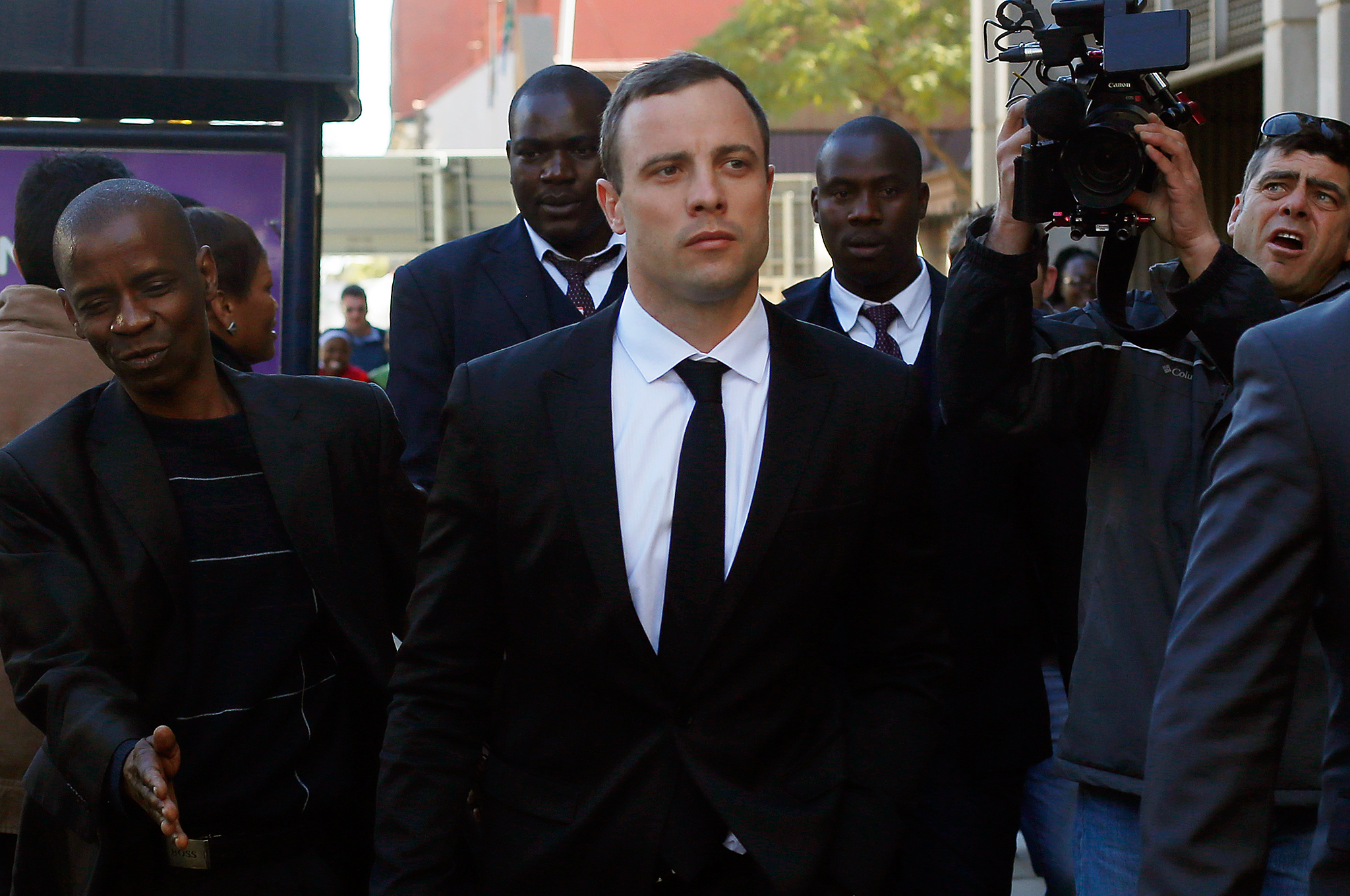 Oscar Pistorius leaves court in Pretoria, South Africa in his ongoing murder trail. Prosecutors and lawyers for Oscar Pistorius have one last chance to convince a South African judge when they present closing arguments this week