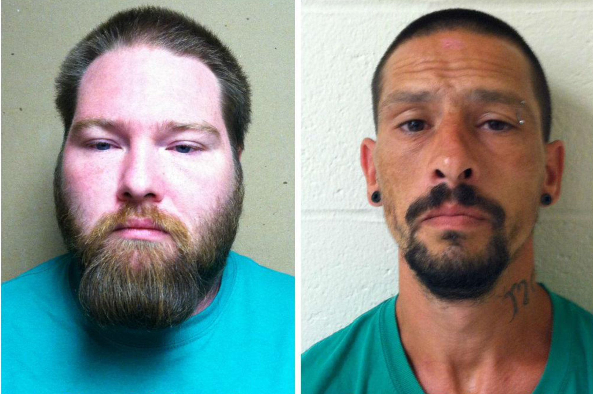 Paul Hurst, left, and Cary Edwards. A Maryland judge has ordered two men held without bond on charges of attacking a housemate and trying to forcibly remove a tattoo from his arm
