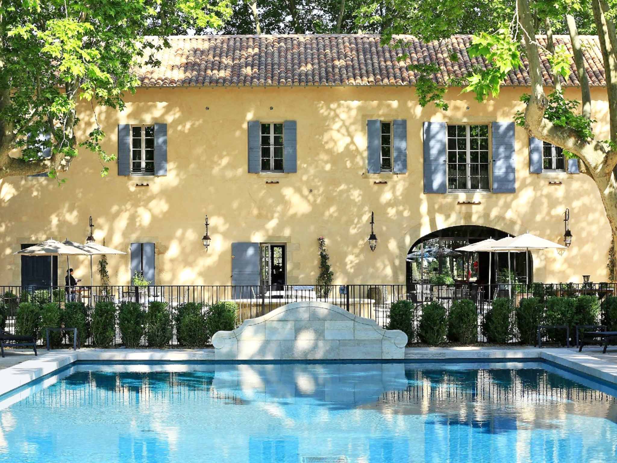 Cool water: the hotel's stone pool