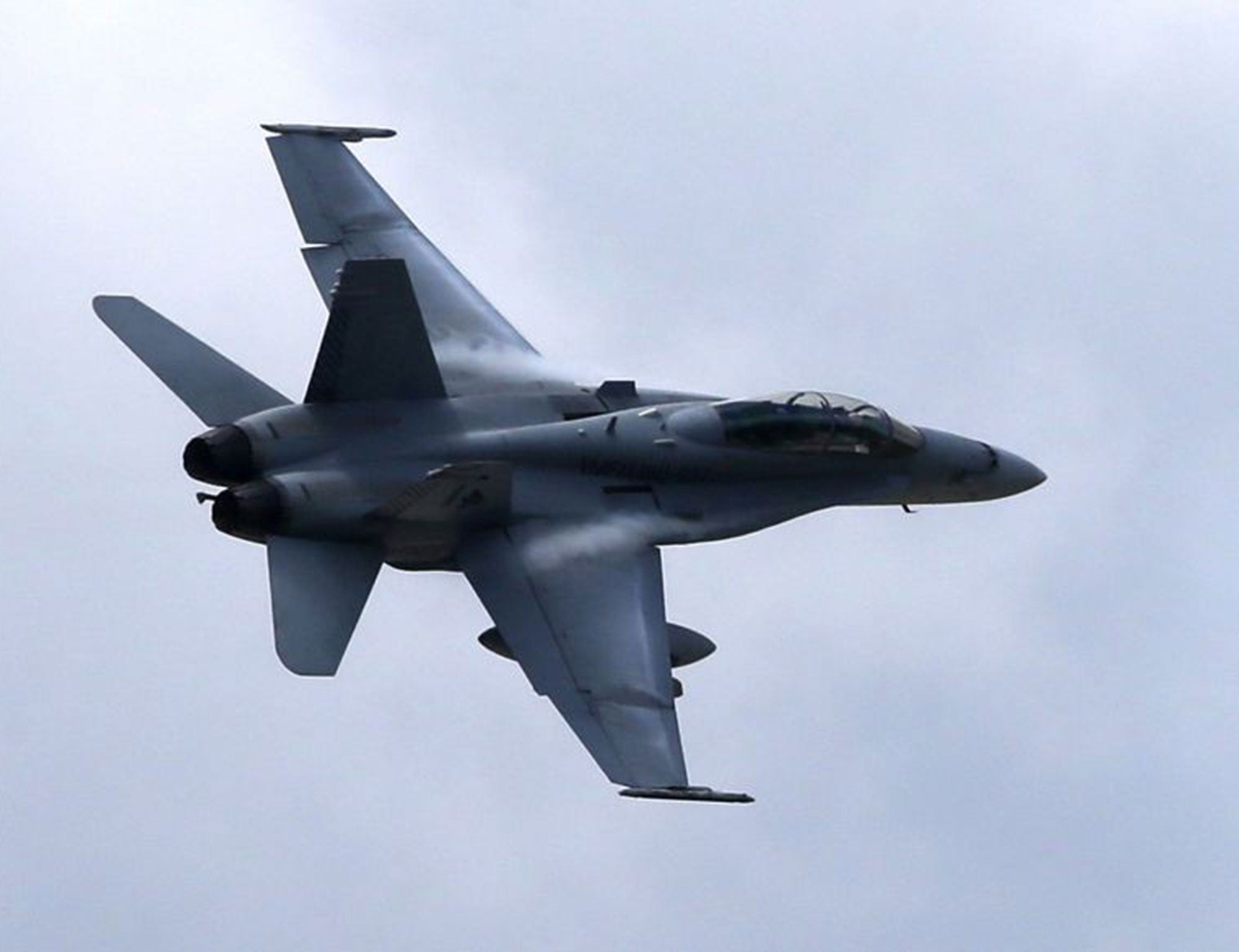 A US Marine F/A-18 Hornet jet. The Pentagon said America aircraft launched an attack on artillery used by militants against Kurdish forces defending the city of Irbil.