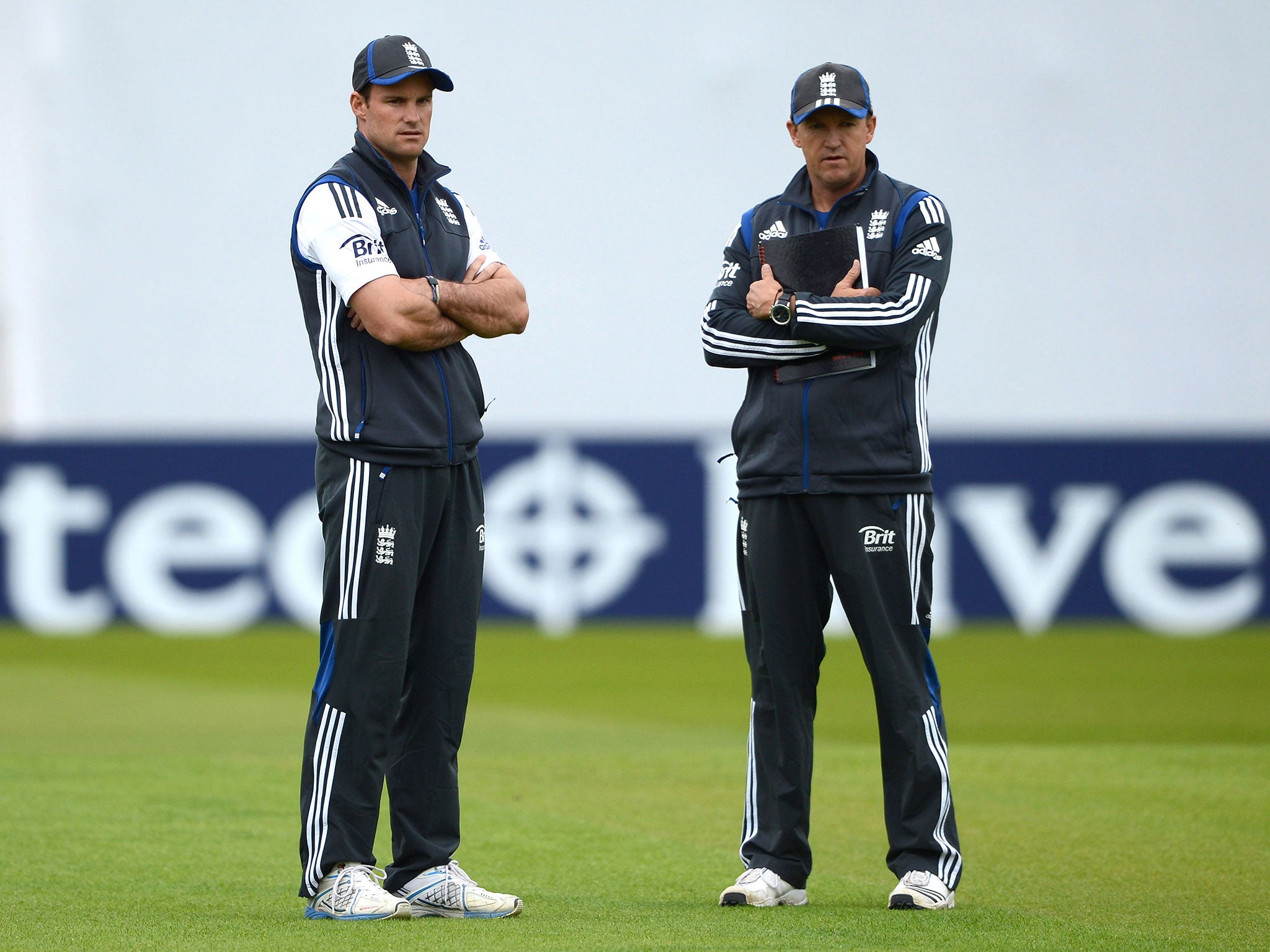 Andrew Strauss and Andy Flower during their time with England