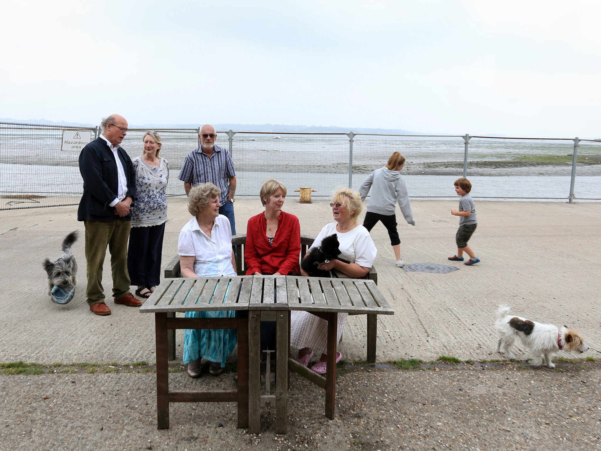 Residents on the new village green in Mistely, including Ian Tucker (far left), applicant for the village green