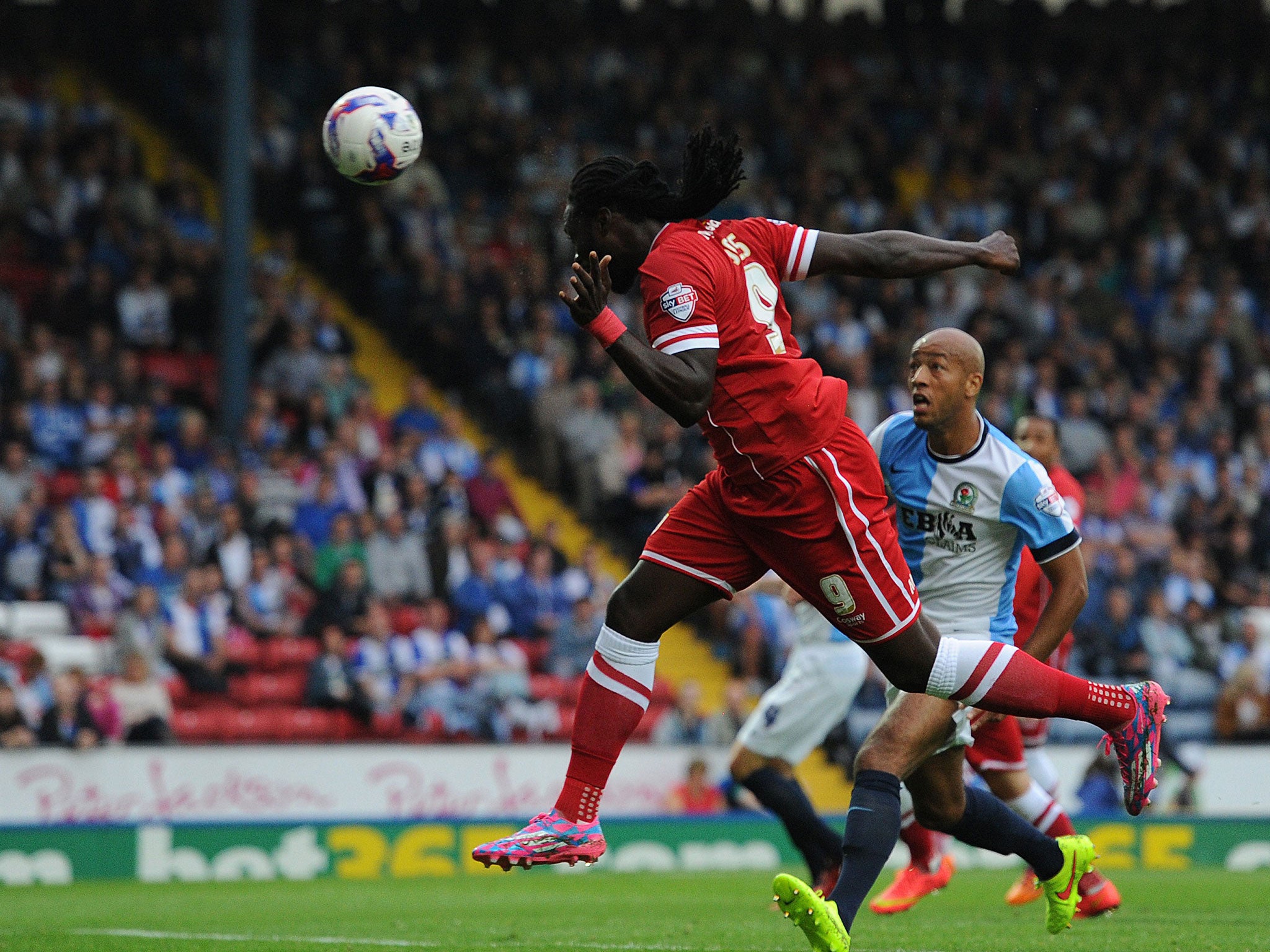 Kenwyne Jones puts Cardiff City into the lead last night
before Blackburn Rovers came back to equalise