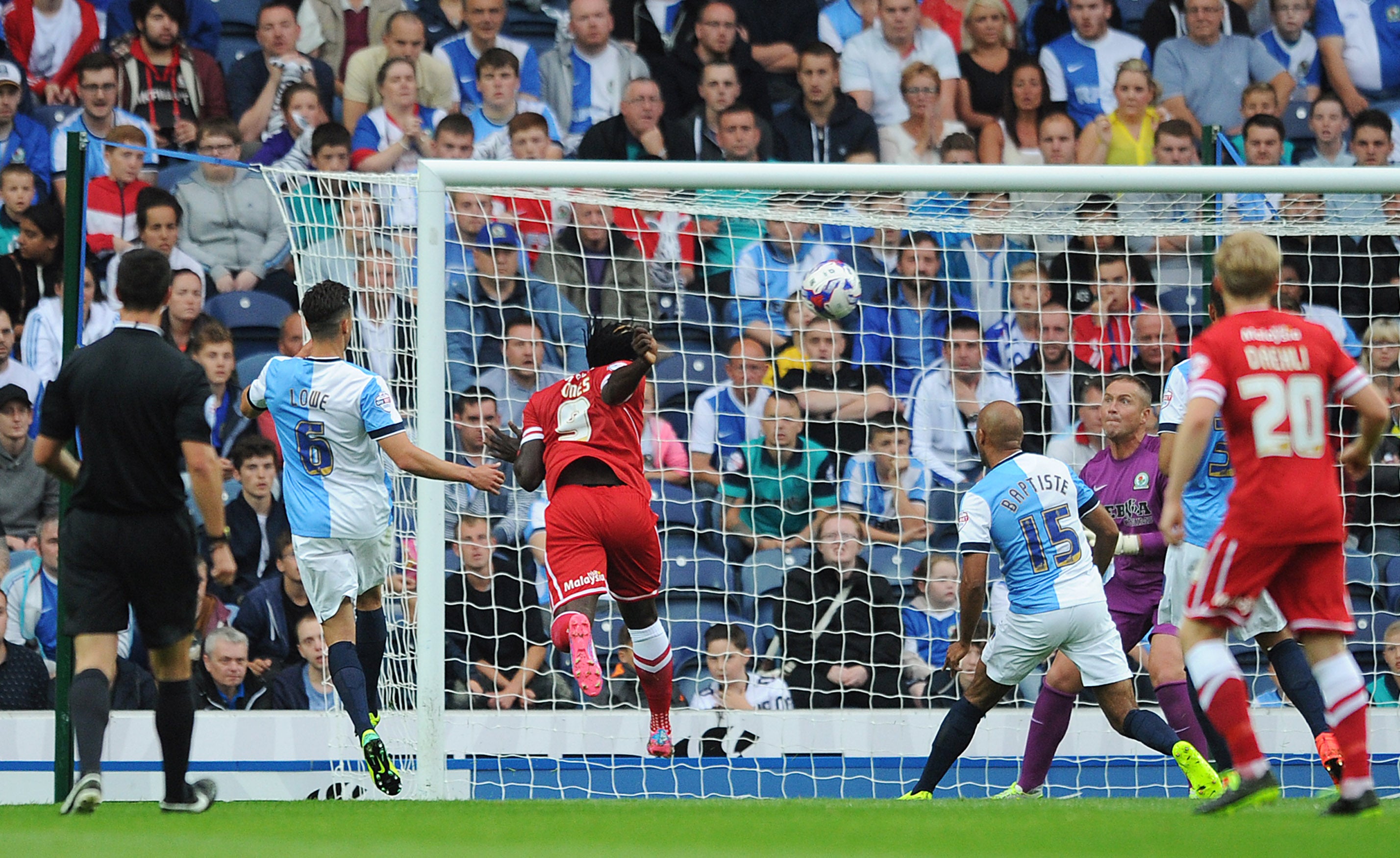 Kenwyne Jones puts Cardiff City ahead against Blackburn Rovers