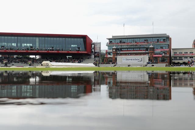 PLay was abandoned on day two at Old Trafford due to rain