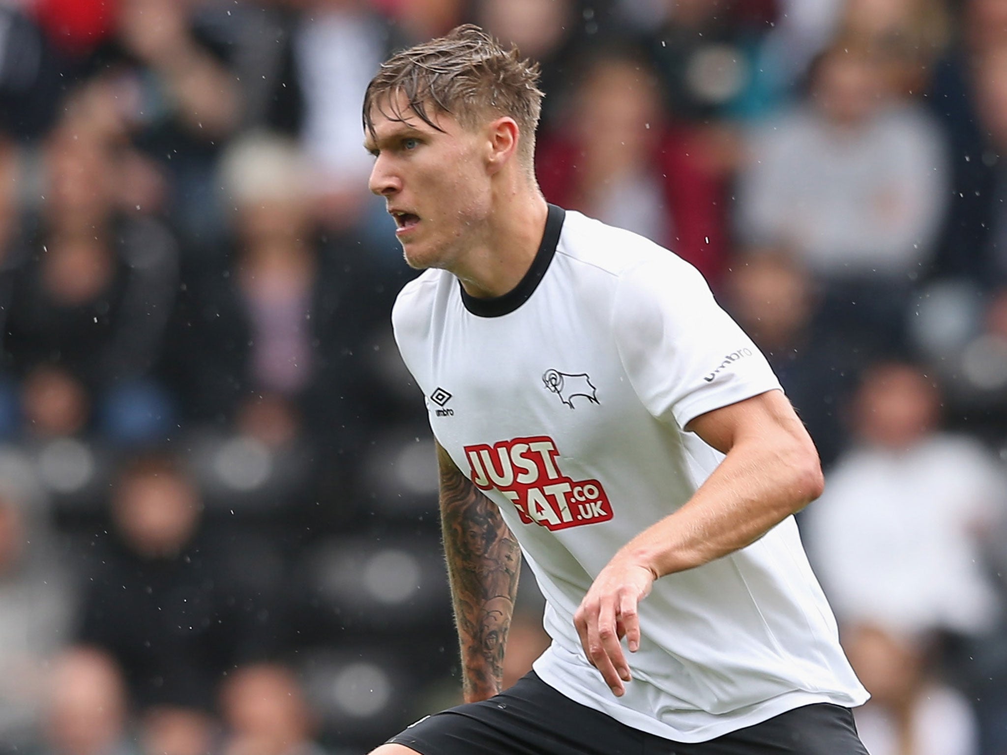 Derby County midfielder Jeff Hendrick