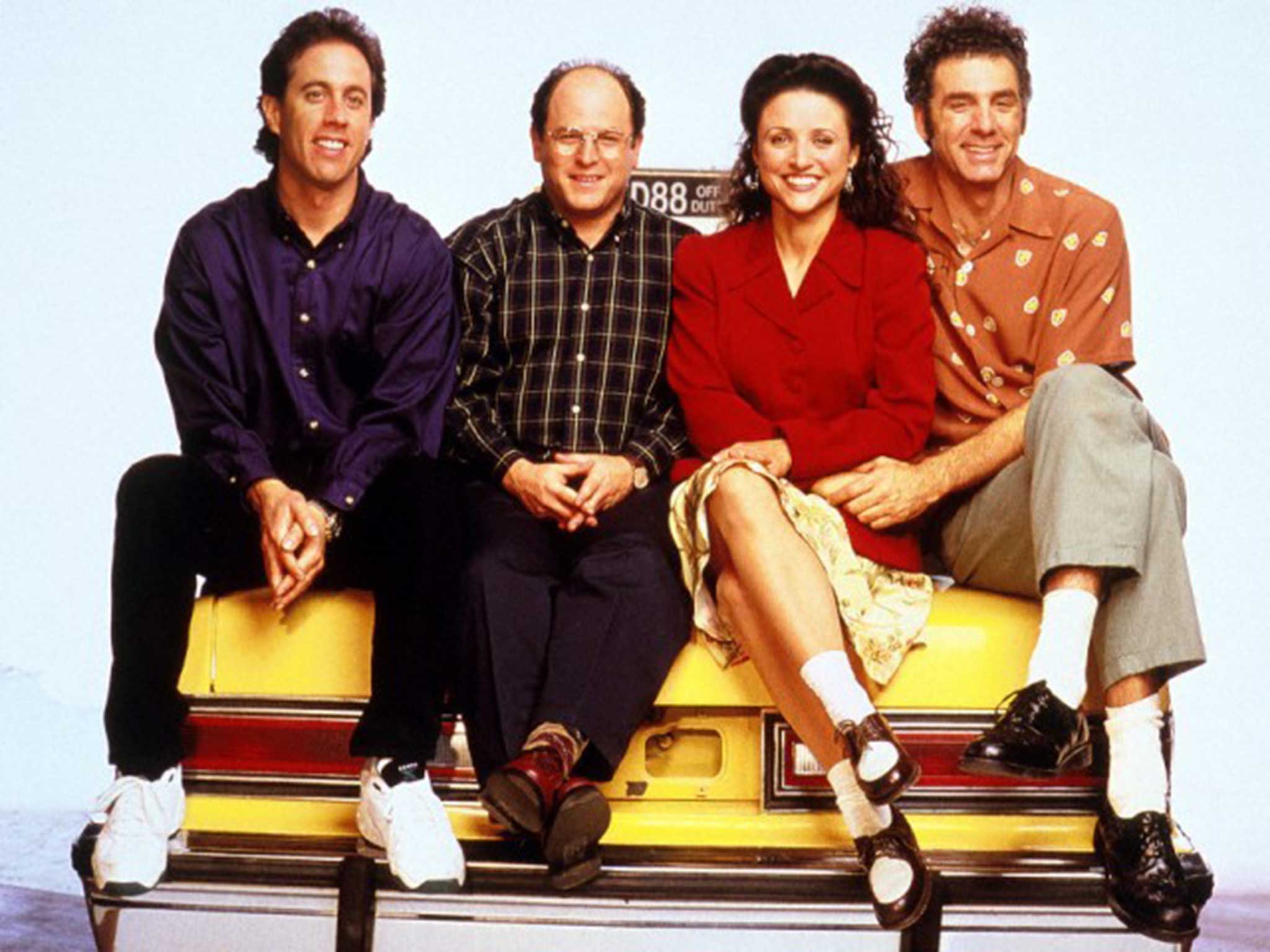 David was the inspiration for George Costanza in Seinfeld (centre left)
