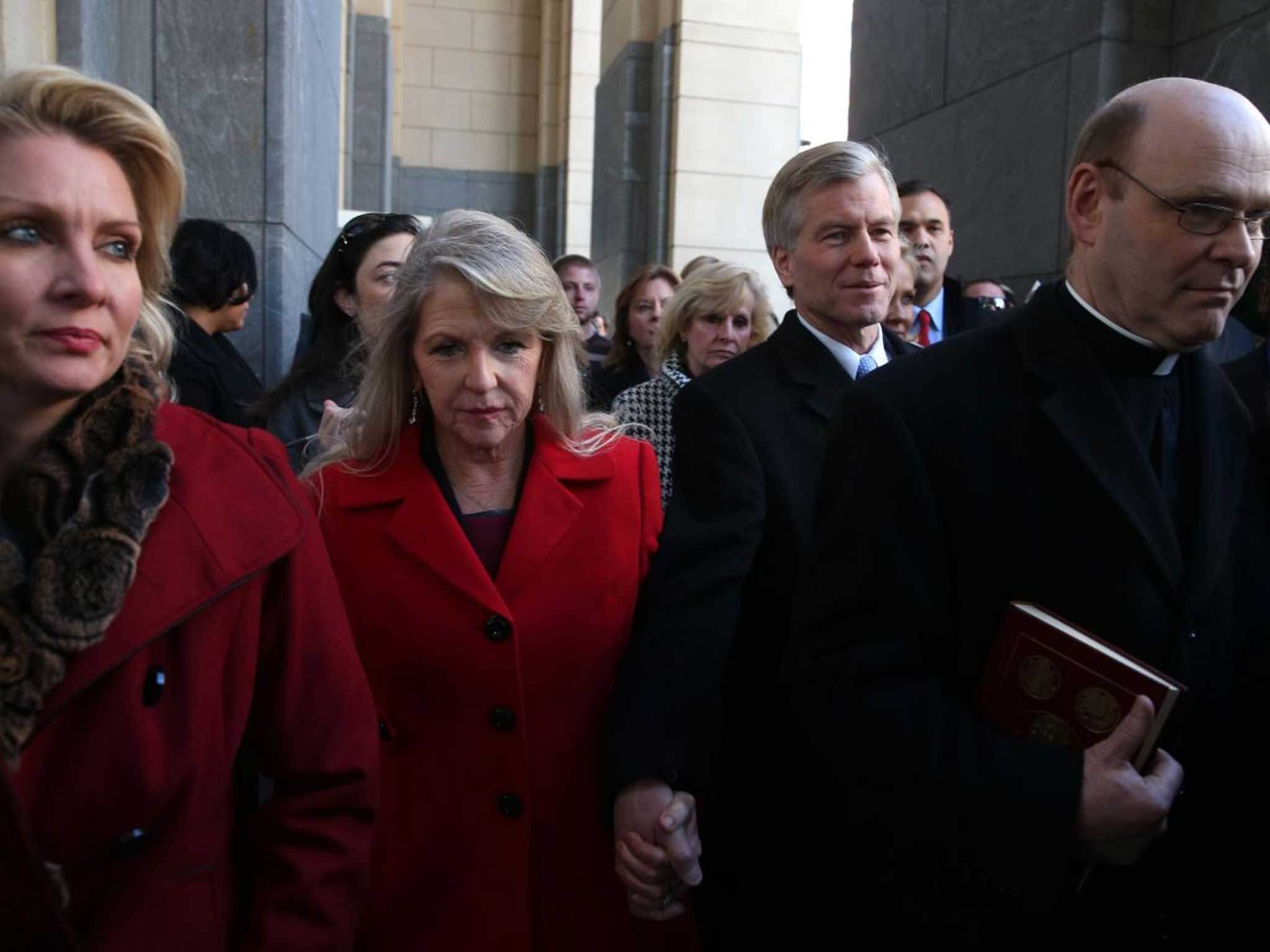 Trial and error: Maureen and Bob McDonnell (centre) face a 14-count indictment