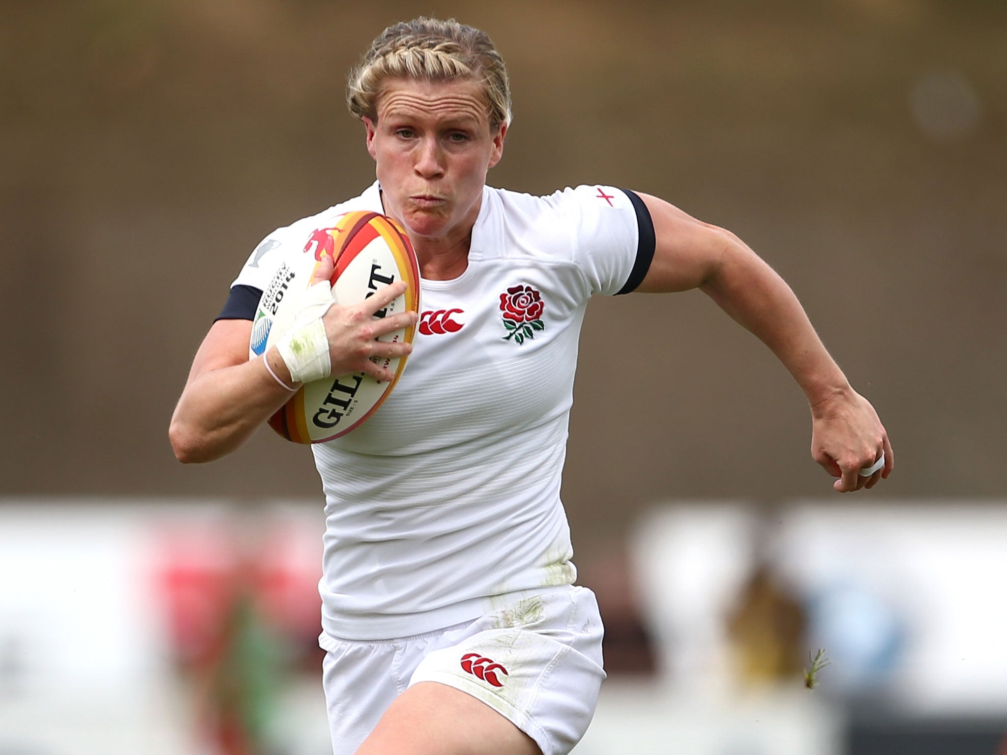Danielle Waterman charges forward for England