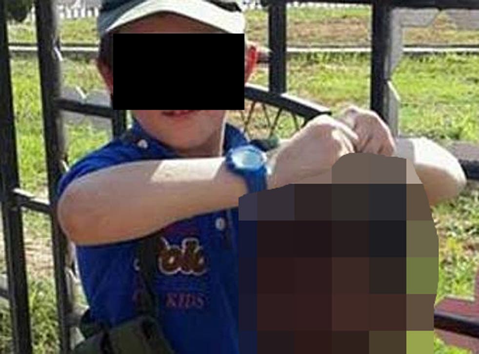 The Australian reported that this image was posted to the terrorist Khaled Sharrouf’s Twitter profile with the caption: 'That's my boy'