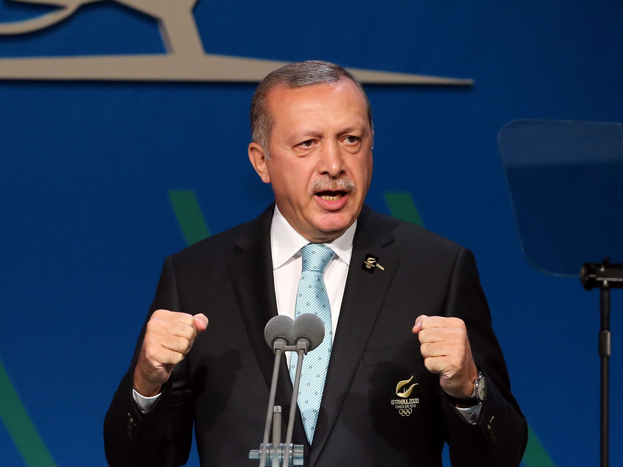 Prime Minister of Turkey, Recep Tayyip Erdogan speaks during the Istanbul 2020 bid presentation during the 125th IOC Session - 2020 Olympics Host City Announcement at Hilton Hotel on September 7, 2013 in Buenos Aires, Argentina.
