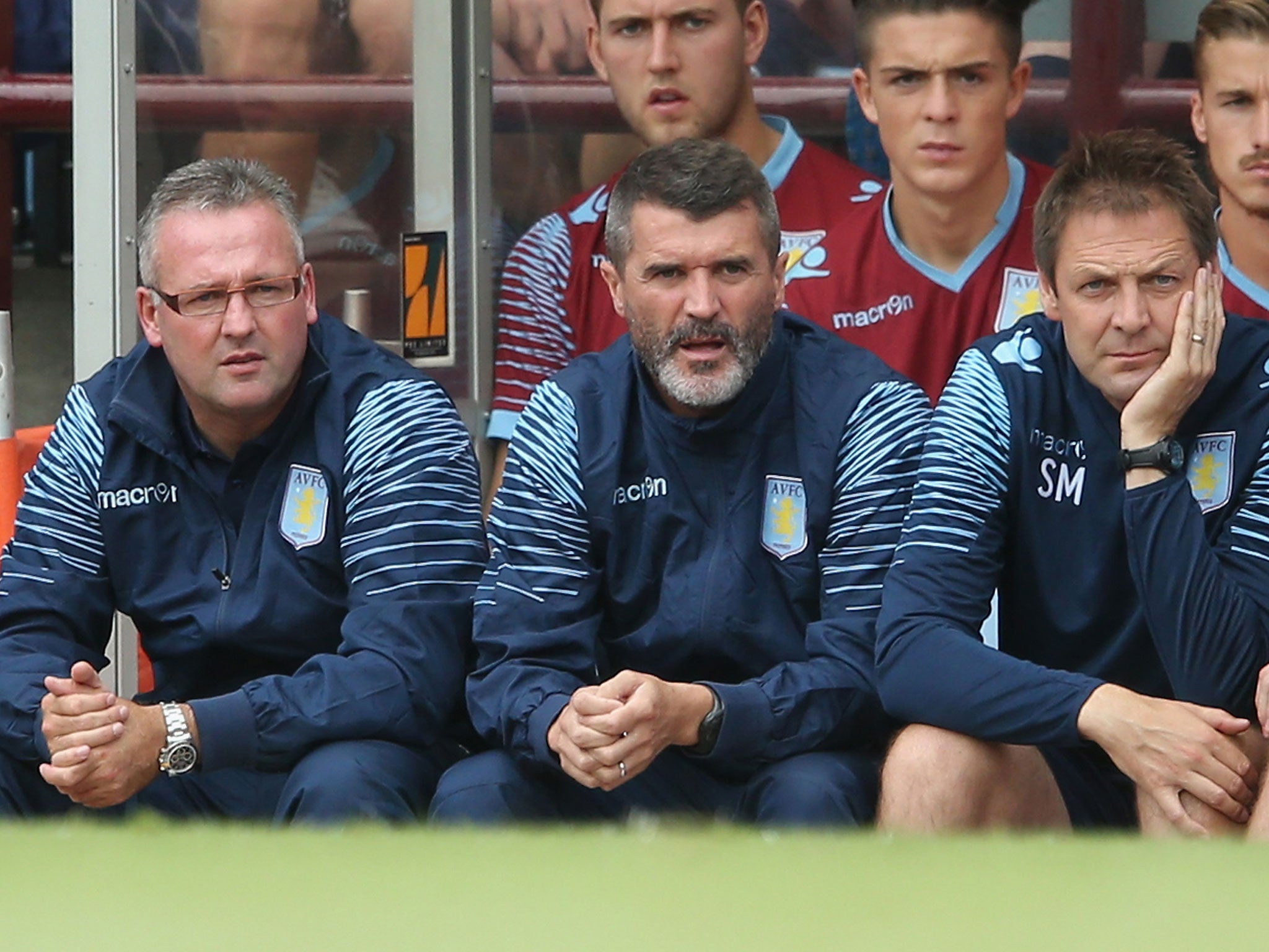 Keane was in the Villa Park dugout for the first time