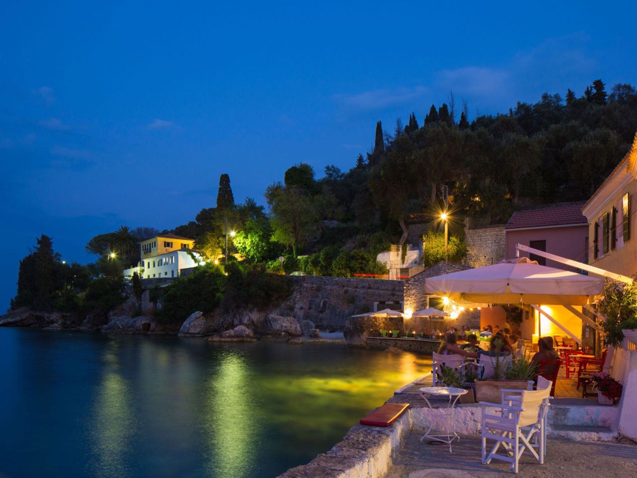 One of Paxos’s waterside tavernas