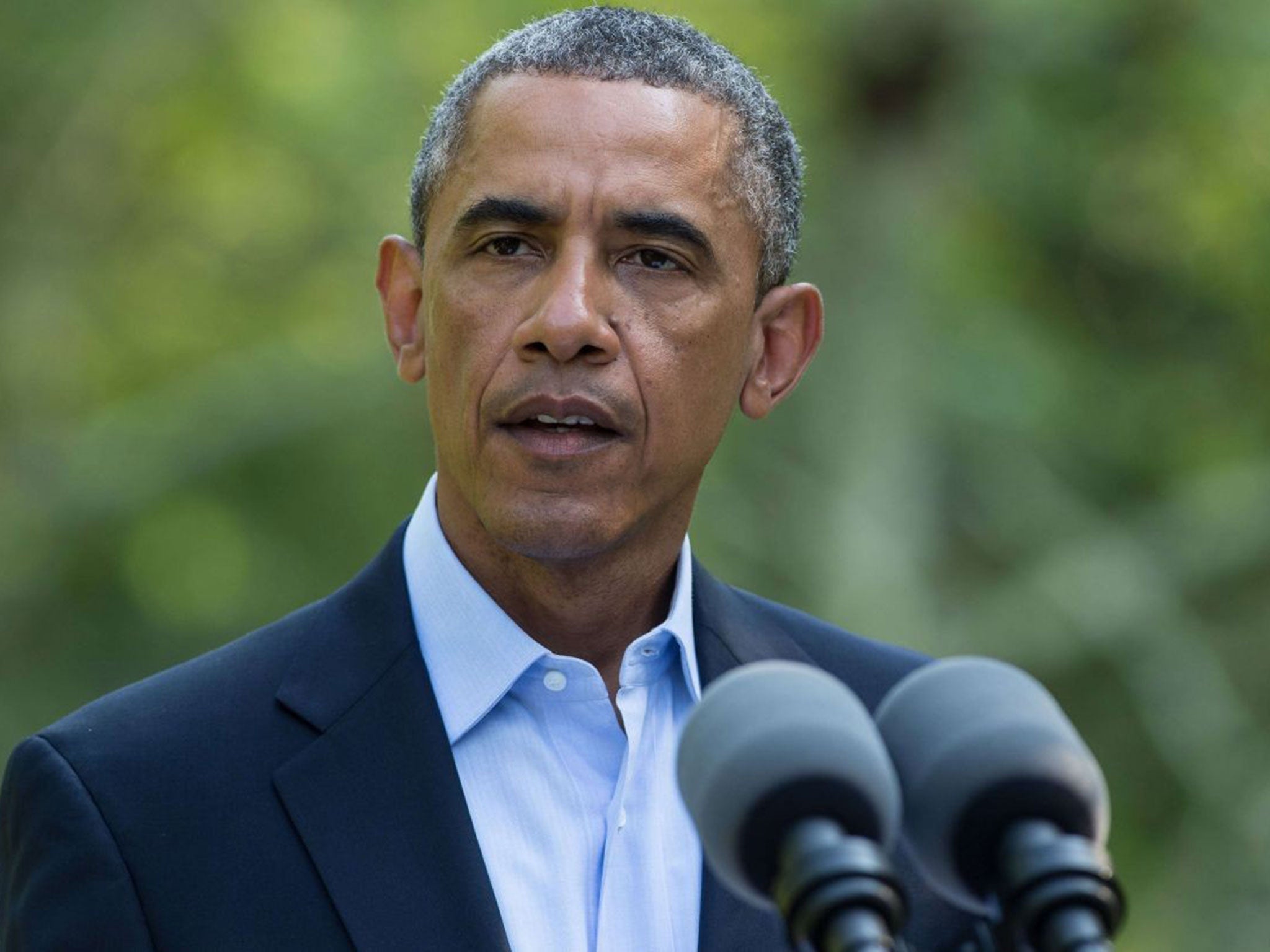 US President Barack Obama makes a statement on the situation in Iraq at Martha's Vineyard, Massachusetts, on August 11, 2014