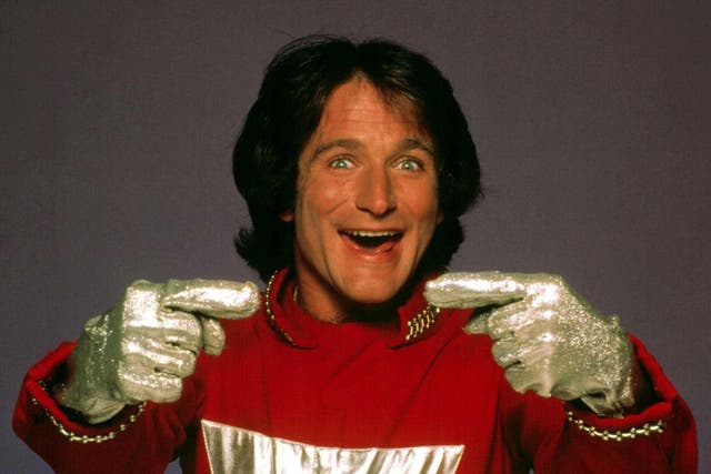 Robin Williams in the world-famous Mork and Mindy series that launched his career