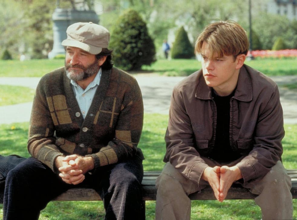 Robin Williams stars as Matt Damon's psychiatrist in 1997's Good Will Hunting