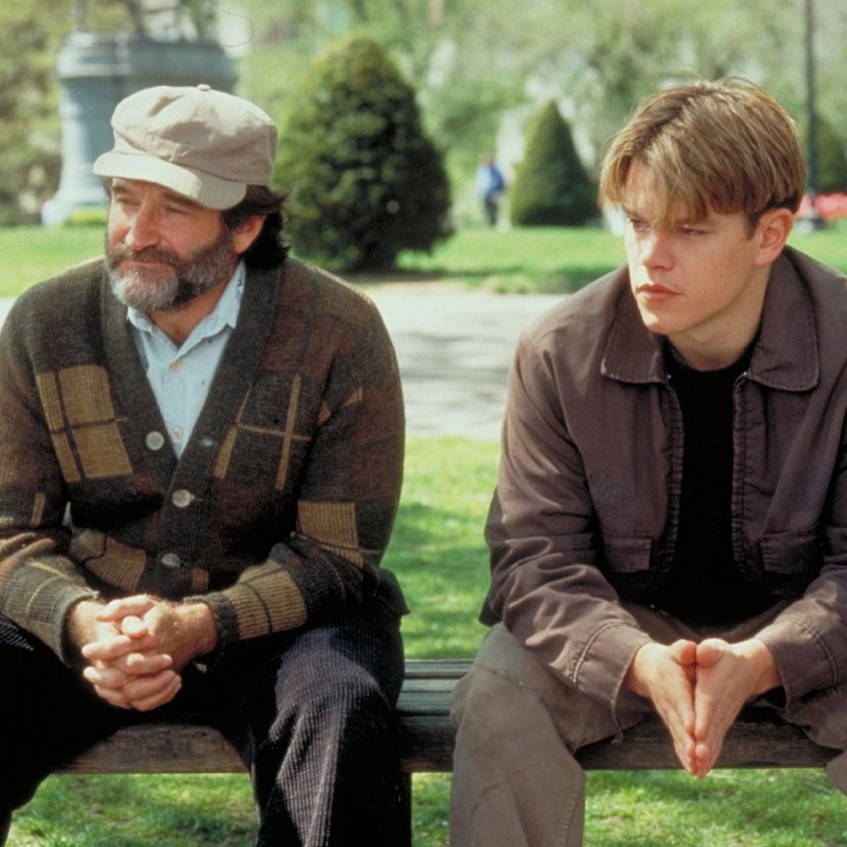 Matt Damon recalls filming the iconic Good Will Hunting bench scene with Robin Williams | The Independent | The Independent