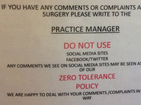 The sign at the St Lawrence Medical Practice in Braintree. Picture: BBC