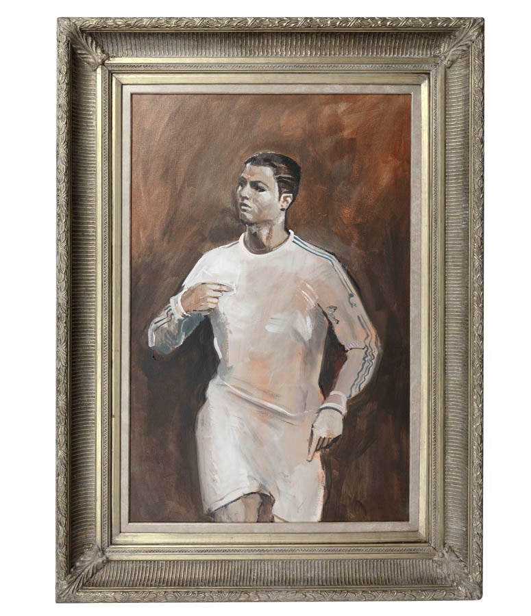 Cristiano Ronaldo in the style of Columbano Bordalo Pinheiro’s Portrait of Professor Antero de Quental